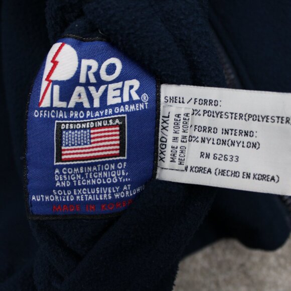 Vintage Michigan Reversible Jacket Adult 2XL XXL Wolverines Blue Fleece Coat - Picture 4 of 14